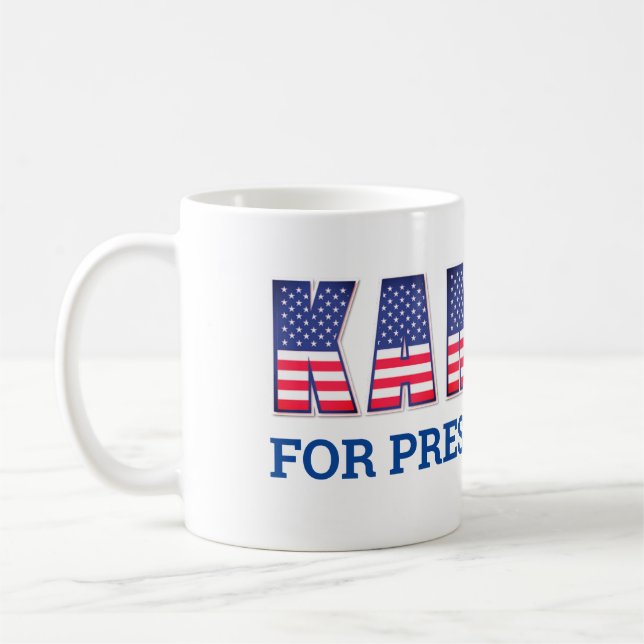 Taza De Café Estrella española "Kamala para presidente" (Izquierda)