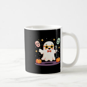 Taza De Café Estrella fantasma de Halloween con micrófono