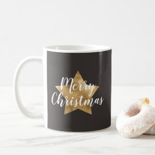 Taza De Café Estrella Festiva Feliz Navidad