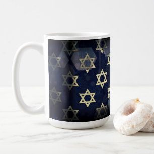 Taza De Café Estrella múltiple Happy Hanukkah de SlipperyJoe de
