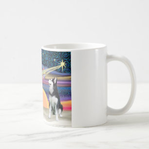 Taza De Café Estrella navidad - Husky siberiano 1