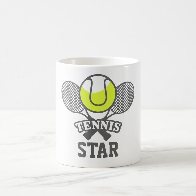 Taza De Café Estrella personalizada de tenis café Mug (Centro)