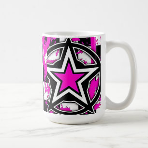 Taza De Café Estrella Rosa Emo Coffee Mug