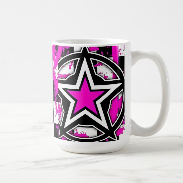 Taza De Café Estrella Rosa Emo Coffee Mug (Derecha)