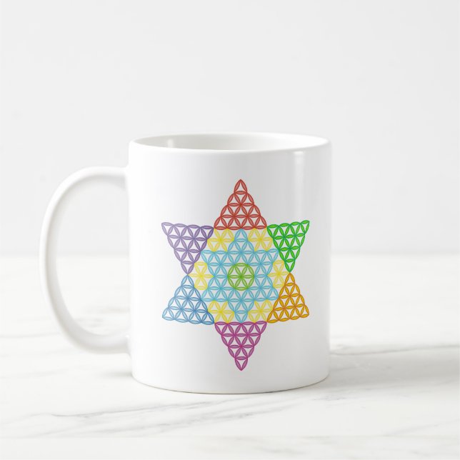 Taza De Café Estrella Sagrada - Estrella De La Vida, 04/3D-CF. (Izquierda)