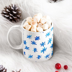 Taza De Café Estrellas acuarelas - azul