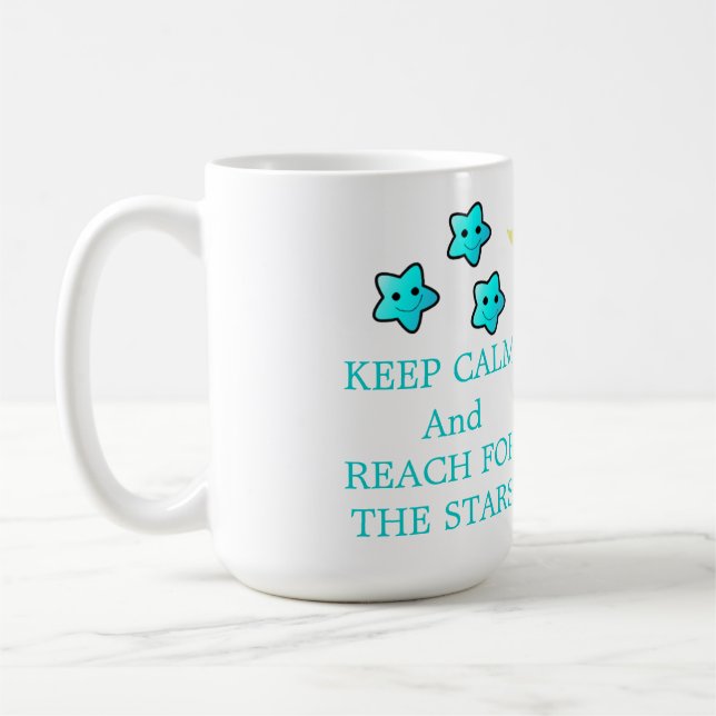 Taza De Café Estrellas Azules con Frase (Izquierda)