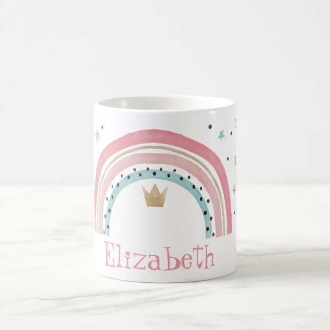 Taza De Café Estrellas de Arcoíris Lindas y Elegantes (Centro)