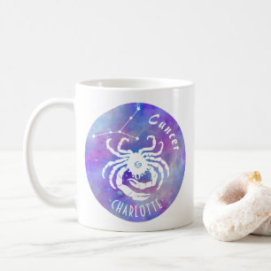 Taza De Café Estrellas de constelación de cangrejo nombre rega