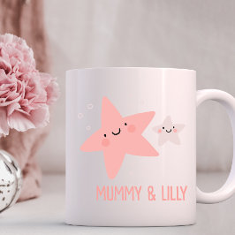 Taza De Café Estrellas de mamá y bebé, familia de Personalizado