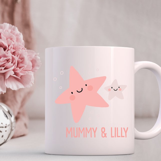 Taza De Café Estrellas de mamá y bebé, familia de Personalizado (Subido por el creador)