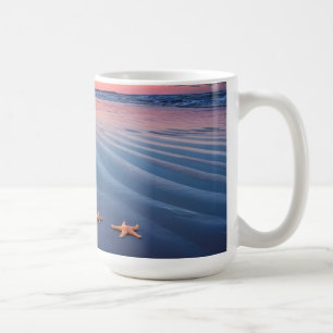 Taza De Café Estrellas de mar en la arena