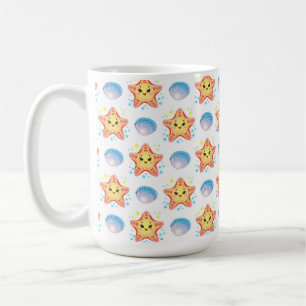 Taza De Café Estrellas de mar y conchas adorables