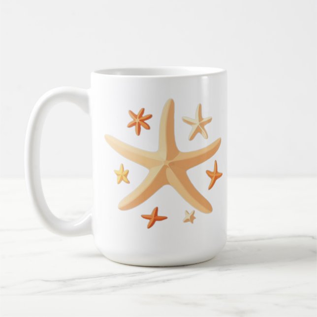 Taza De Café Estrellas de mar y las pequeñas (Izquierda)