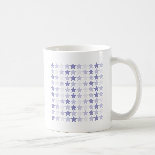 Taza De Café Estrellas de Ombre Azul Patriótico (Derecha)