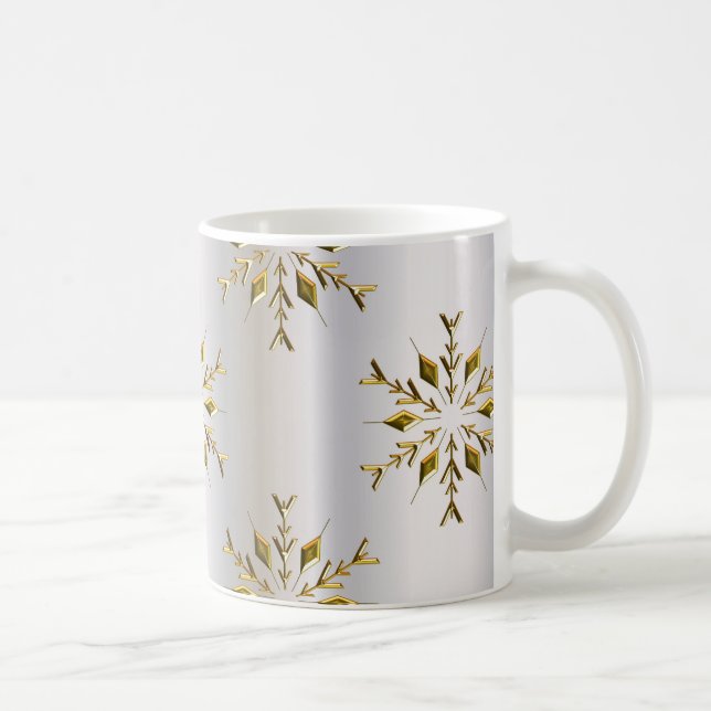 Taza De Café Estrellas De Oro En Navidades De Plata (Derecha)