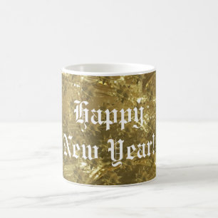Taza De Café Estrellas de oro festivas Feliz año nuevo café Mug