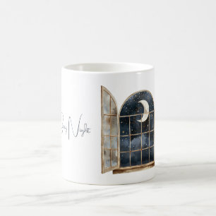 Taza De Café Estrellas Doradas Azules Plateadas