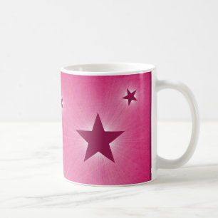 Taza De Café Estrellas en el cielo nocturno, magenta