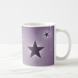 Taza De Café Estrellas en el cielo nocturno, morado
