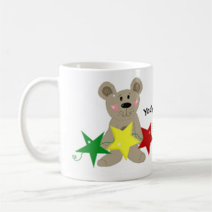 Taza De Café Estrellas Festivas y Oso