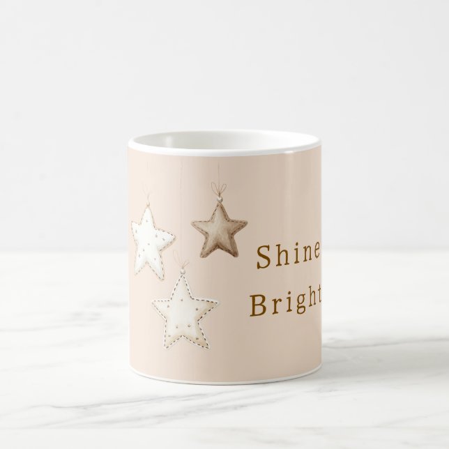 Taza De Café Estrellas Marrones Marfil Crema Melocotón (Centro)