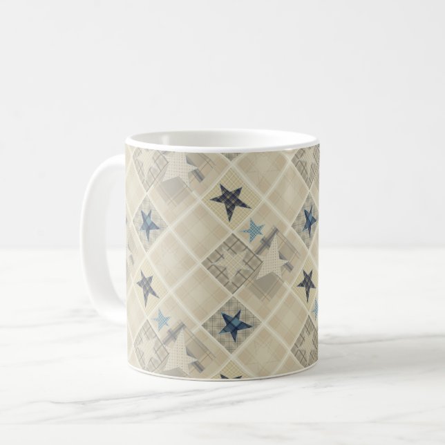 Taza De Café Estrellas, patchwork (Anverso izquierdo)