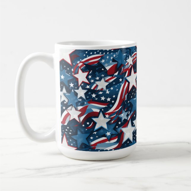 Taza De Café Estrellas Patrióticas  (Izquierda)