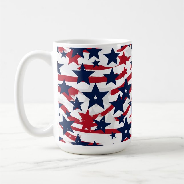 Taza De Café Estrellas Patrióticas  (Izquierda)