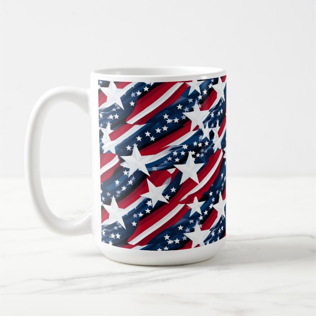 Taza De Café Estrellas Patrióticas  (Izquierda)