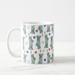 Taza de café Estrellas Patrióticas - Estatua de la