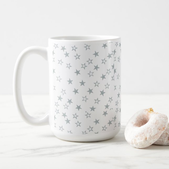Taza De Café Estrellas plateadas (Con donut)