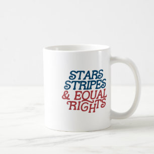 Taza De Café Estrellas Rayas E Igualdad De Derechos Retro 4 De 