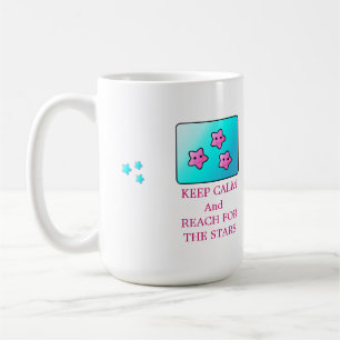 Taza De Café Estrellas rosadas con frase