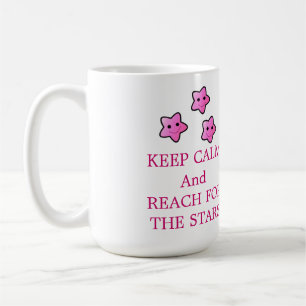 Taza De Café Estrellas rosadas con frase