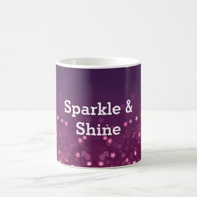 Taza De Café Estrellas rosadas de Bokeh (Centro)