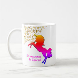 Taza De Café Estrellas rosadas UNICORN personalizadas