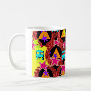 Taza De Café Estrellas y Autobuses