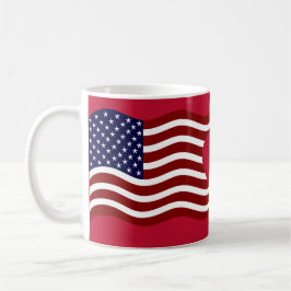 Taza De Café Estrellas y bandas Bandera de Estados Unidos Mug -
