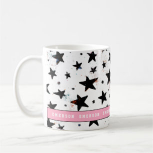 Taza De Café estrellas y patrón de astronomía de la diversión e