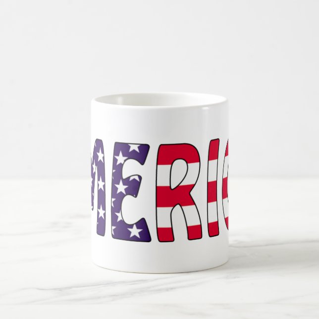 Taza De Café Estrellas y rayas de Estados Unidos (Centro)