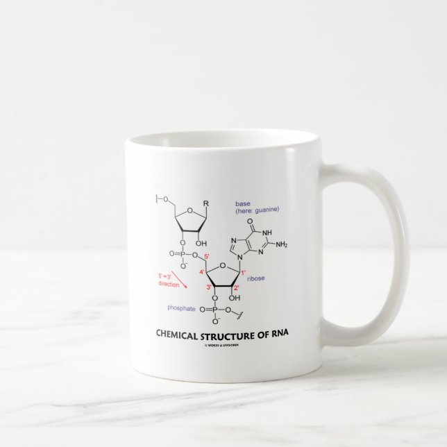 Taza De Café Estructura química del ARN (estructura molecular) (Derecha)