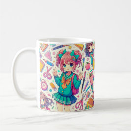 Taza De Café estudiante de anime