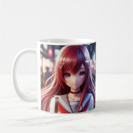 Taza De Café estudiante de anime