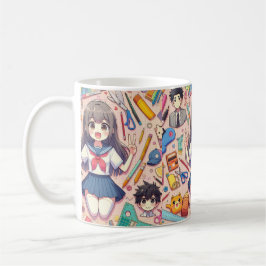 Taza De Café estudiante de anime