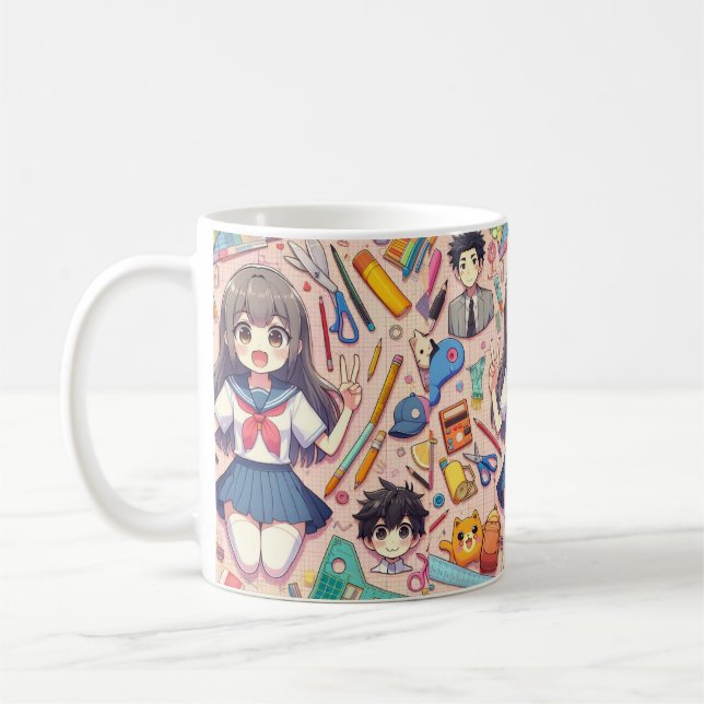 Taza De Café estudiante de anime (Izquierda)
