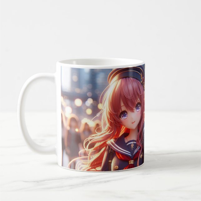 Taza De Café estudiante de anime (Izquierda)