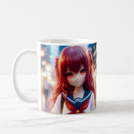 Taza De Café estudiante de anime