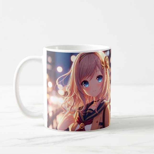 Taza De Café estudiante de anime (Izquierda)