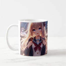 Taza De Café estudiante de anime
